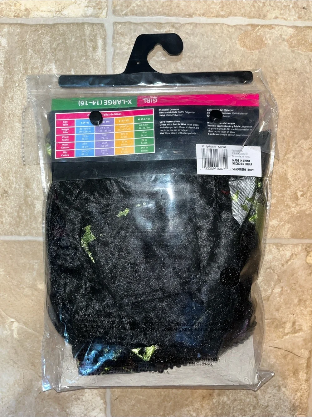 NWT Spellcaster Witch Costume for Girls - Black & Green (XL 14-16)